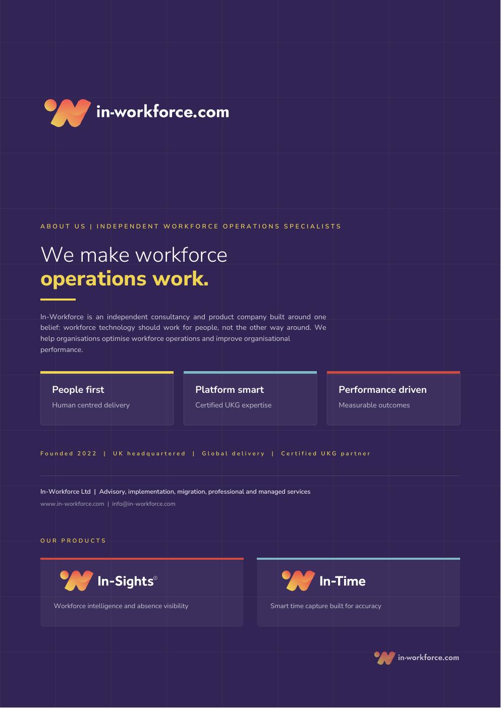 In-Workforce About Us eBrochure cover