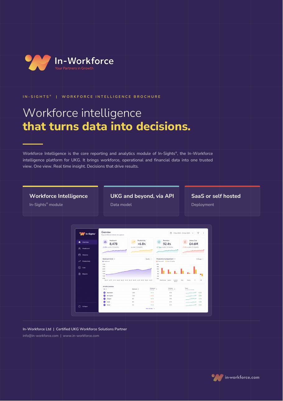 In-Sights® Workforce Intelligence brochure cover from In-Workforce